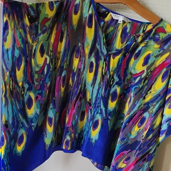 Trina Turk 100% pure silk‎ top Sz M - Picture 7 of 13